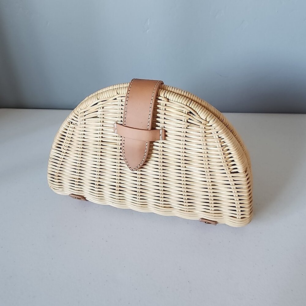 J.Crew Rattan Clutch "EUC" ASO Meghan Markle - Picture 11 of 16